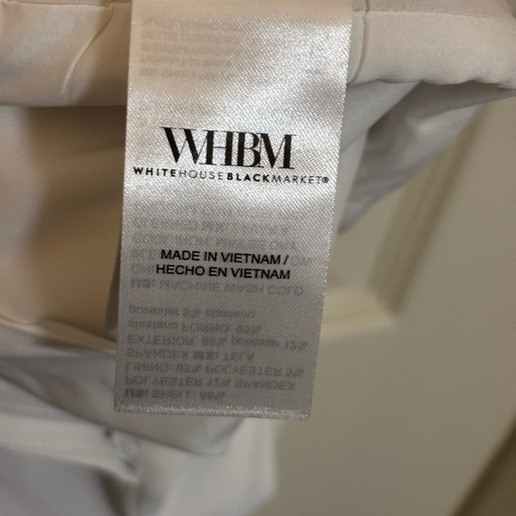 NWT White House Black Market Luna Wide Leg Trousers White Women’s Size 14 Short - Picture 11 of 13